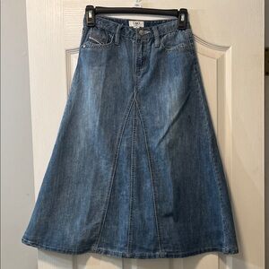 Cato Blue Denim A-Line Skirt